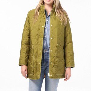 J. Crew Quilted Cocoon Puffer with PrimaLoft Warm Olive Petite XXS NWT $188